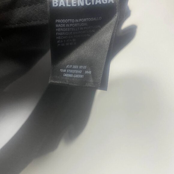 Balenciaga Black Multi Logo International One Size Cap - AUTHENTIC - Picture 5 of 5